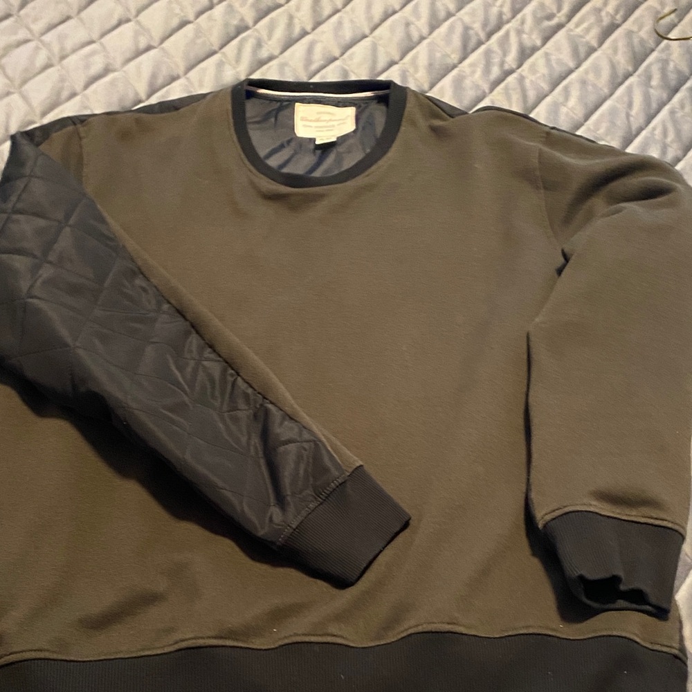 Men's Olive and Black Crewneck Sweater